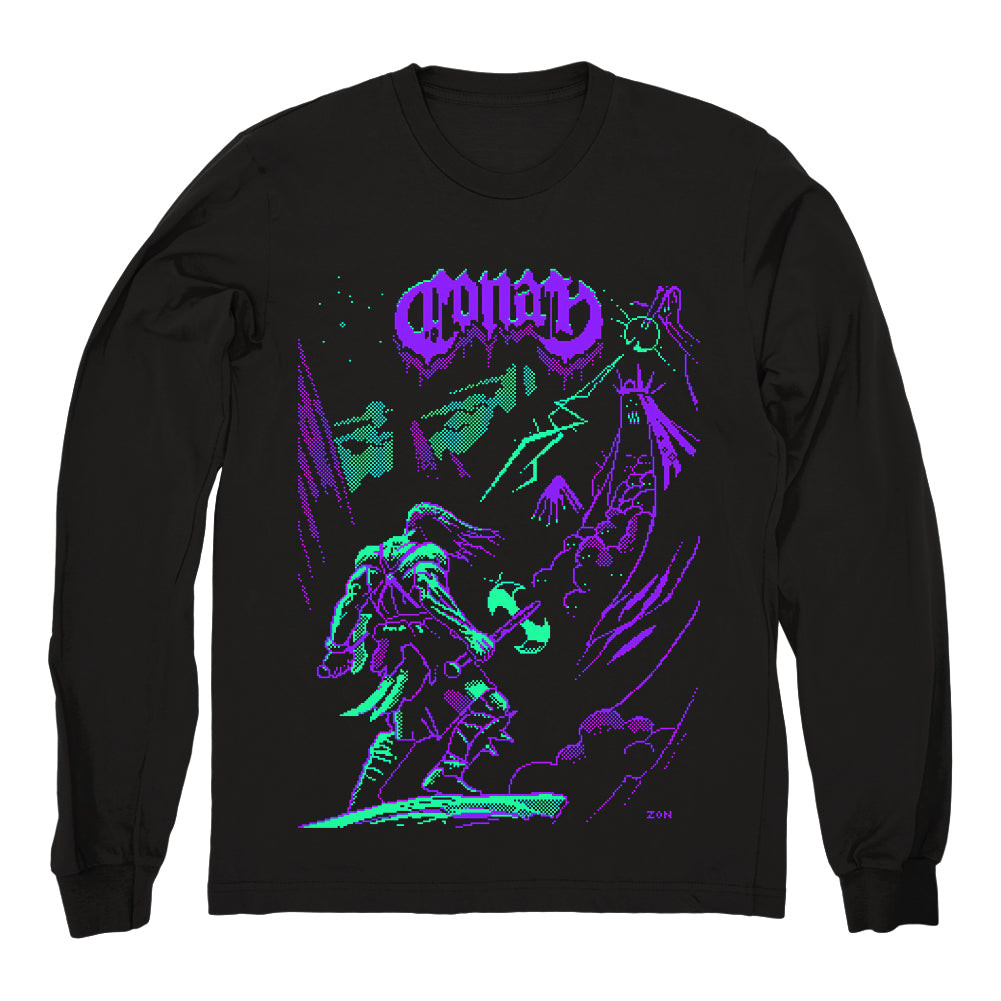 Conan Merch 8 Bit Long Sleeve Shirt Conan Shirt Father's Day Gifts For Metal Music Lovers-1
