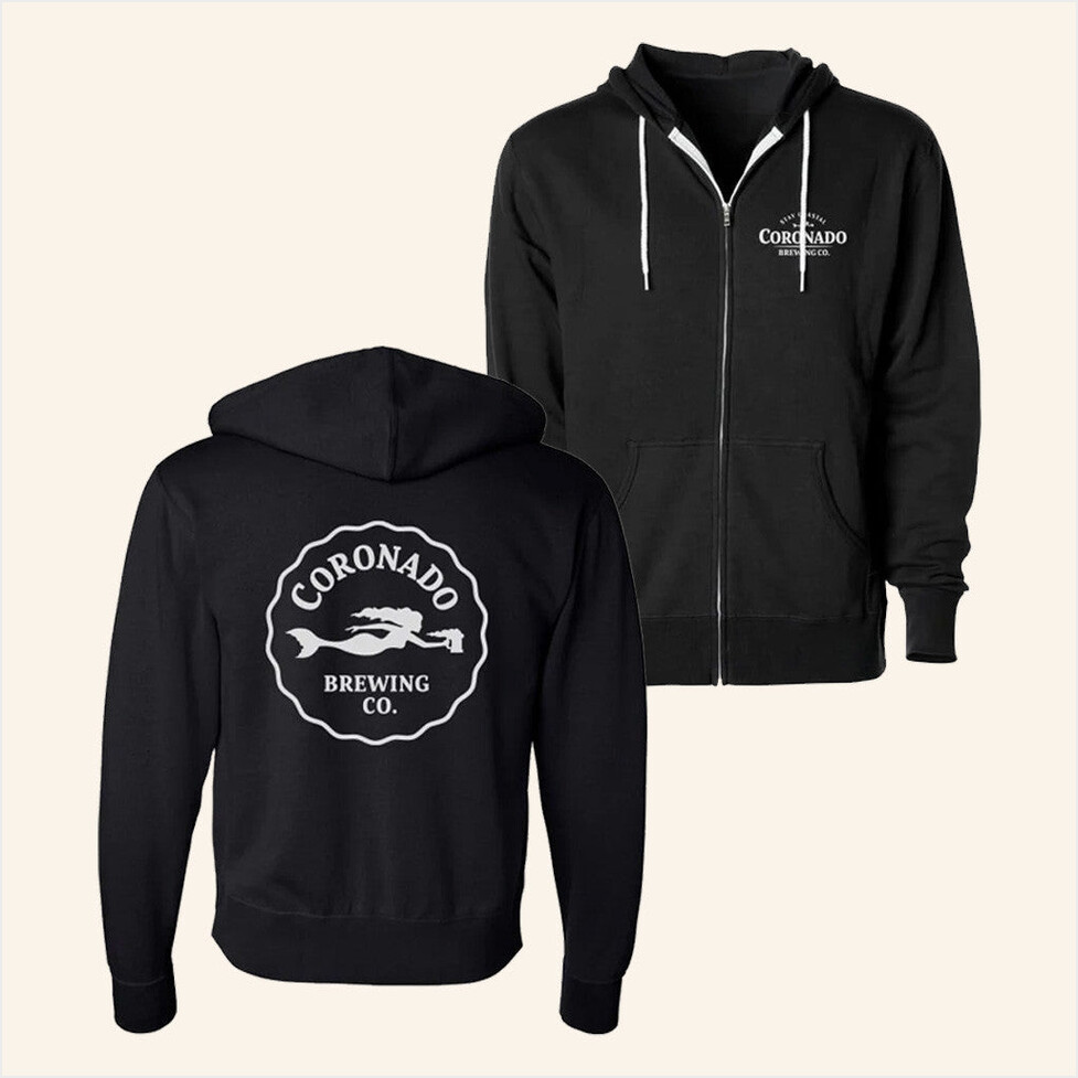 Coronado Brewing Merch Coronado Brewing Company Cbc Logo Zip Hoodie Gifts For Dad Gifts For BFF-1