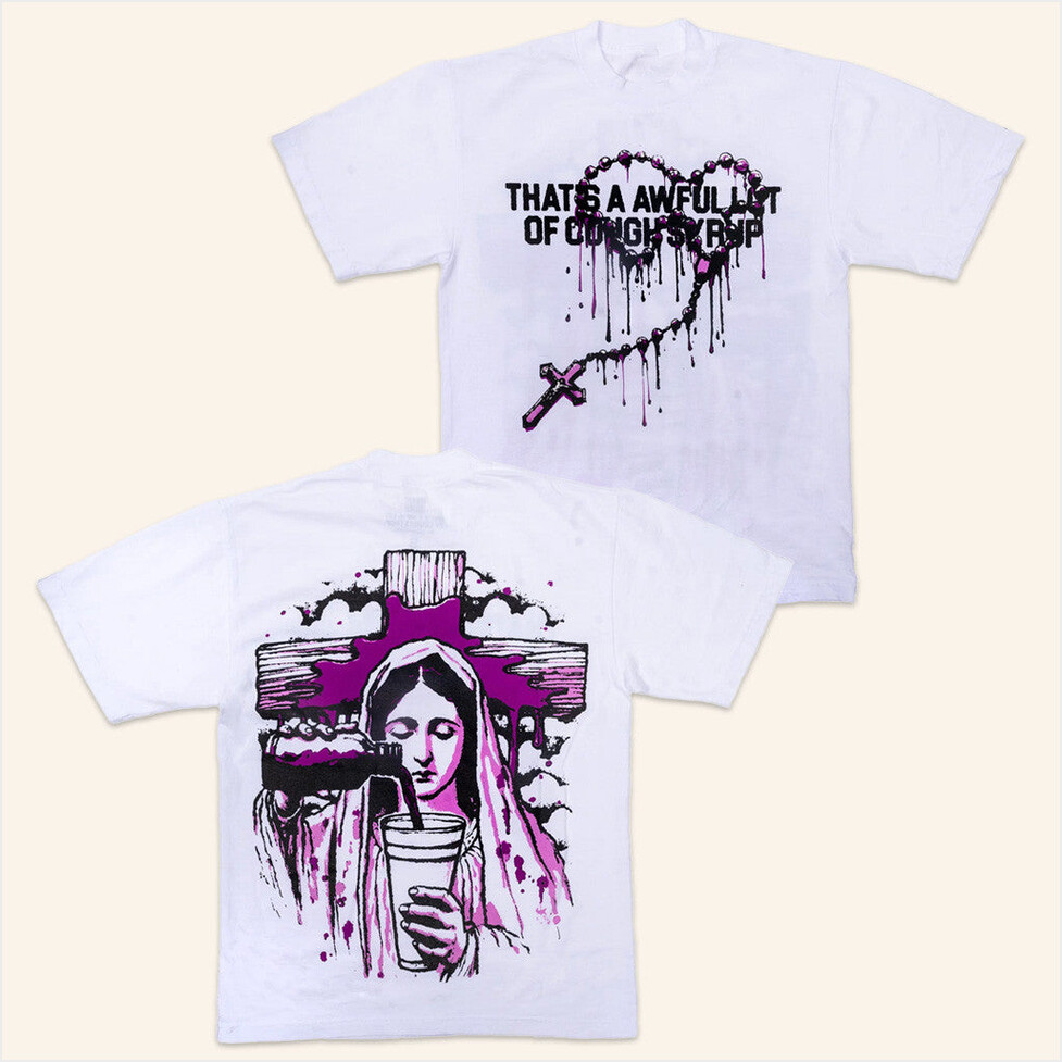 Cough Syrup Merch Rosary T-Shirt Present For Mom Birthday Gifts For Friends Christmas Presents-1