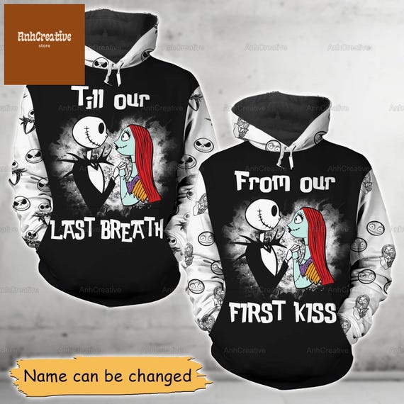 Couple Disney Jack and Sally Hoodie-1