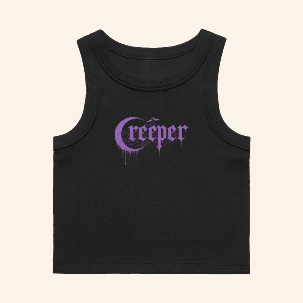 Creeper Official Merch Creeper Purple Logo Tank Top Gifts For Girlfriend-1