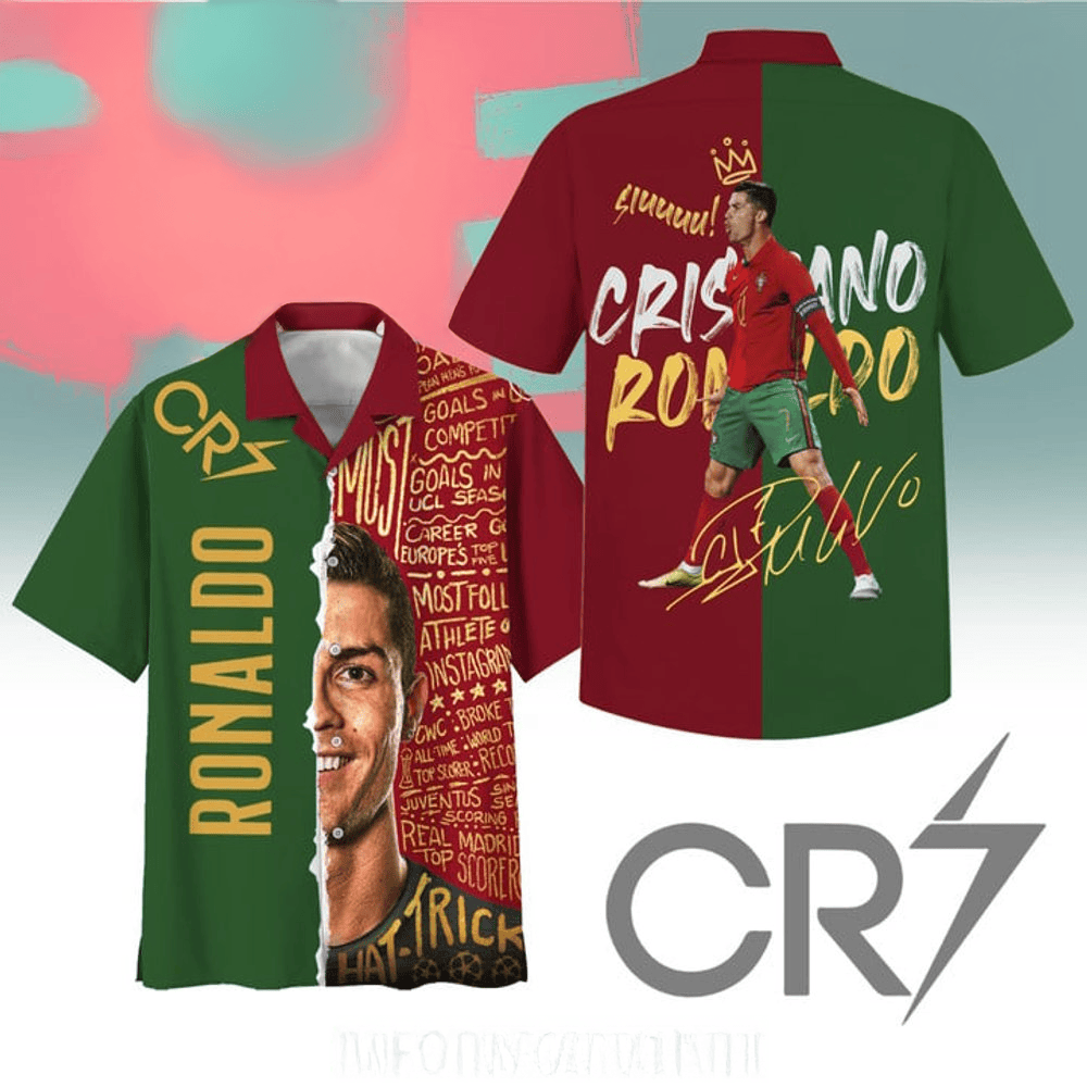 Cristiano Ronaldo CR7 Euro 2024 Siuuuu Hawaiian Shirt Cristiano Ronaldo Merch Good Gifts For Dads-1 Cristiano Ronaldo CR7 Euro 2024 Siuuuu Hawaiian Shirt Cristiano Ronaldo Merch Good Gifts For Dads-1