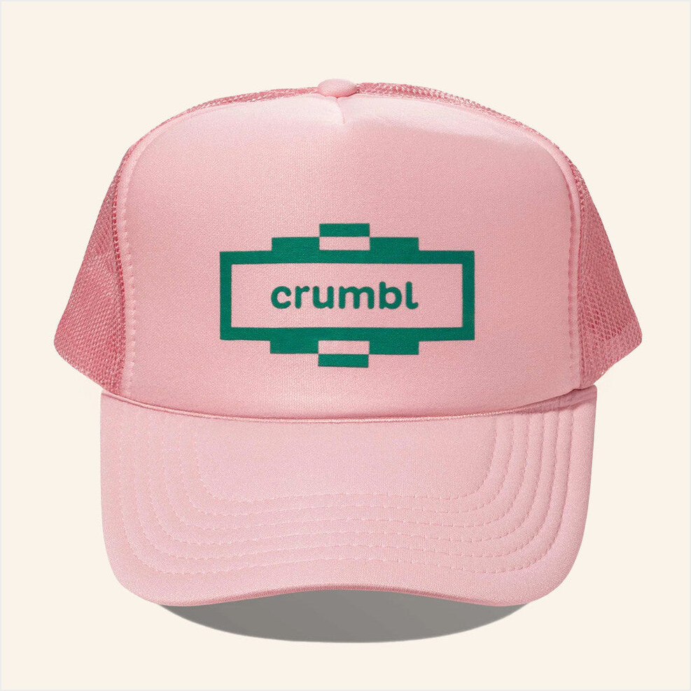 Crumbl Merch Pink Summer Grid Trucker Hat Gifts For Girlfriend Birthday Gifts For Fans-1
