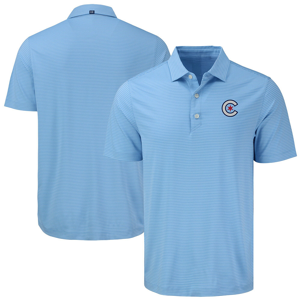 Cubs Polo Shirt Cutter And Buck Blue Chicago Cubs Polo Gifts For Father's Day-1