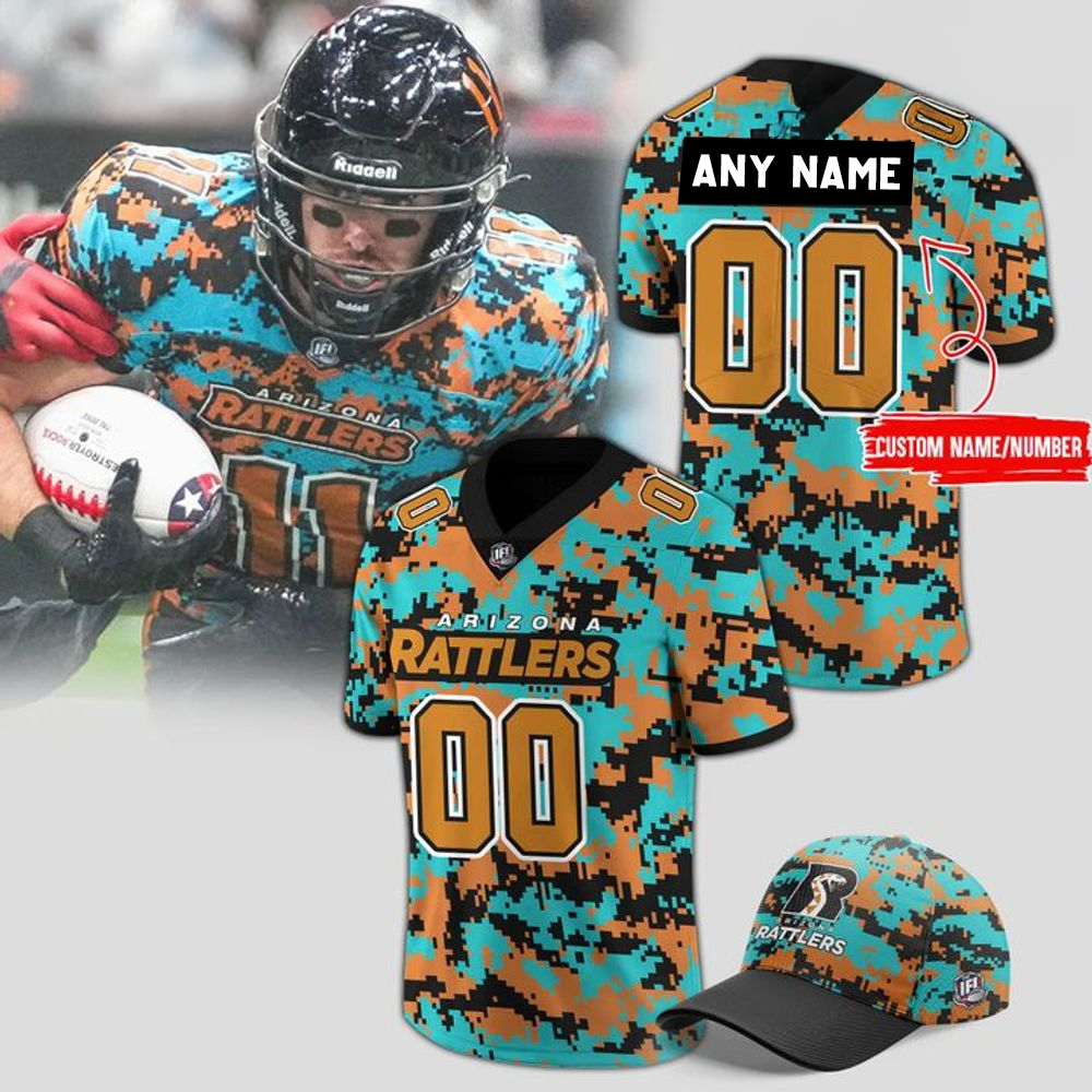 Custom Arizona Rattlers Military Nights Football Jersey 2025 Arizona Rattlers Merch-1 Custom Arizona Rattlers Military Nights Football Jersey 2025 Arizona Rattlers Merch-1