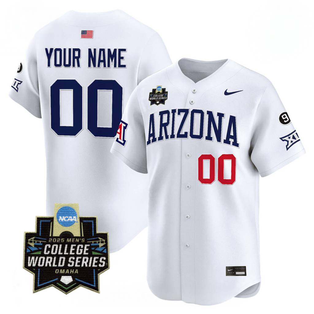 Custom Arizona Wildcats 2025 College World Series OMAHA Baseball Jersey Arizona Wildcats Merch-1