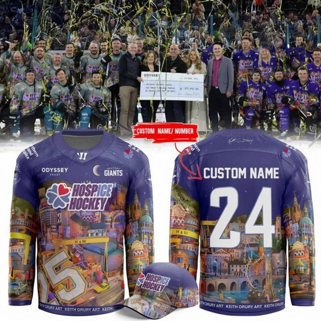 Custom Belfast Giants Northern Ireland Children's Hospice Jersey 2025 Belfast Giants Merch-1