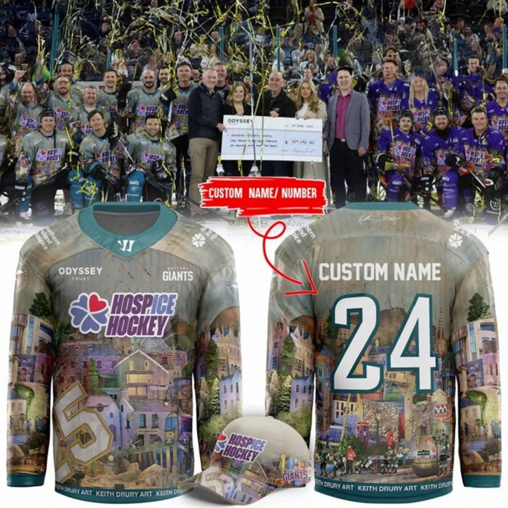 Custom Belfast Giants x Northern Ireland Children's Hospice 2025 Hockey Jersey Gifts For Fans-1