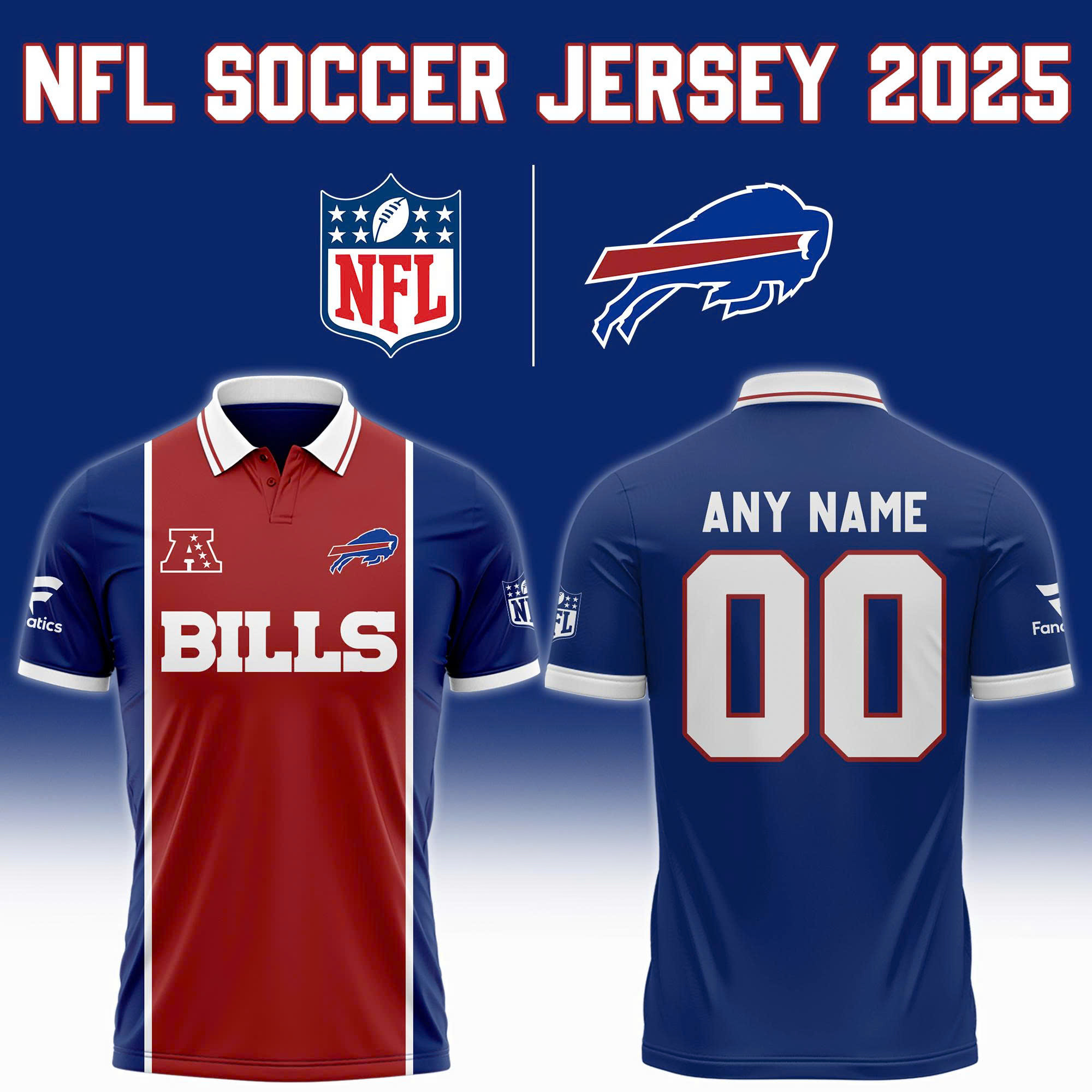 Custom Buffalo Bills Nfl 2025 Football X Football Soccer Jersey Gifts For Fans-1