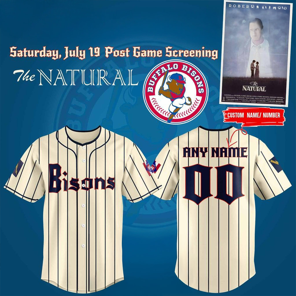 Custom Buffalo Bisons Vintage Movie Night Baseball Jersey Buffalo Bisons Merch Fans Gifts-1