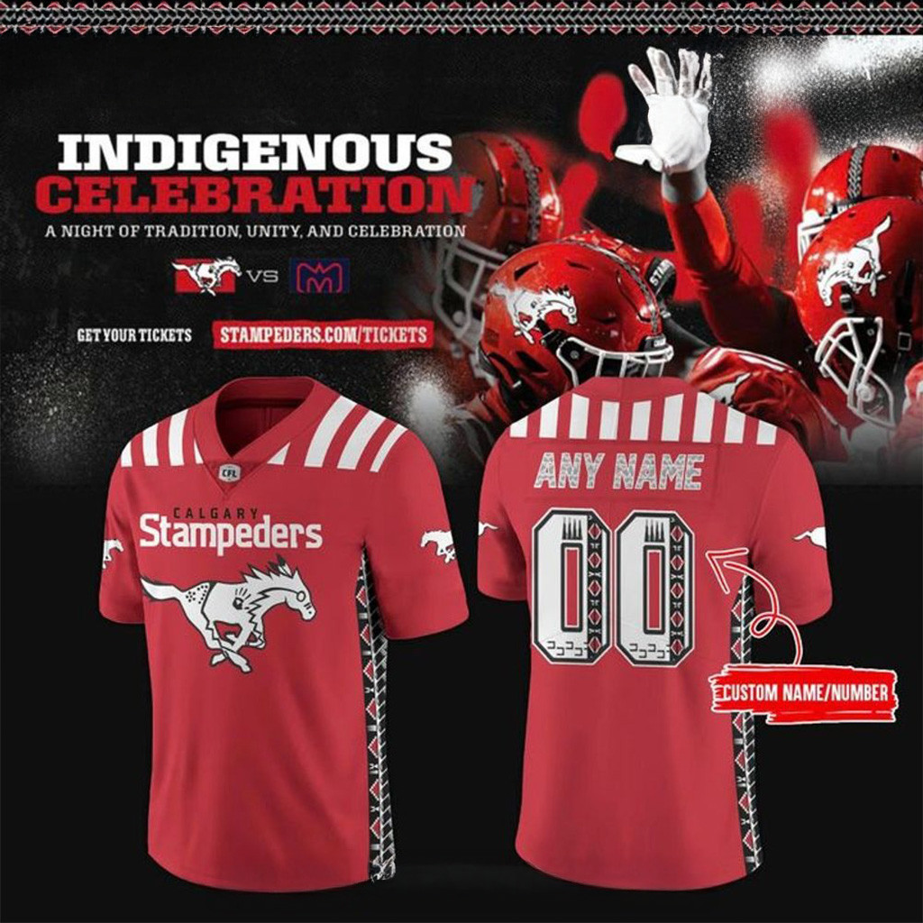 Custom Calgary Stampeders X 2025 Indigenous Month Football Jersey Stampeders Merch Him Gifts-1
