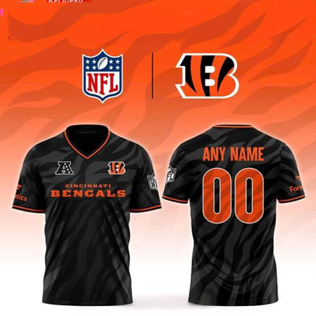Custom Cincinnati Bengals 2025 NFL Soccer Jersey Cincinnati Bengals Merch Gift For Football Fan-1