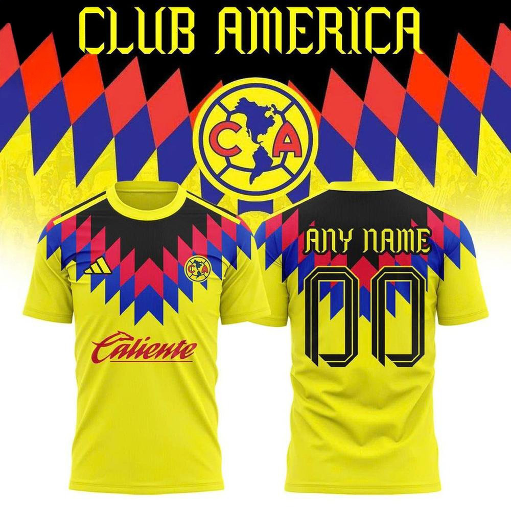Custom Club America 90S Retro Home Uniform Limited Edition T-Shirt Useful Gifts For Dad-1