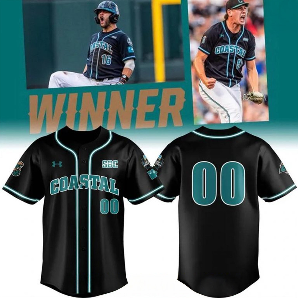 Custom Coastal Carolina Chanticleers Winner Special 2025 Baseball Jersey Chanticleers Merch-1