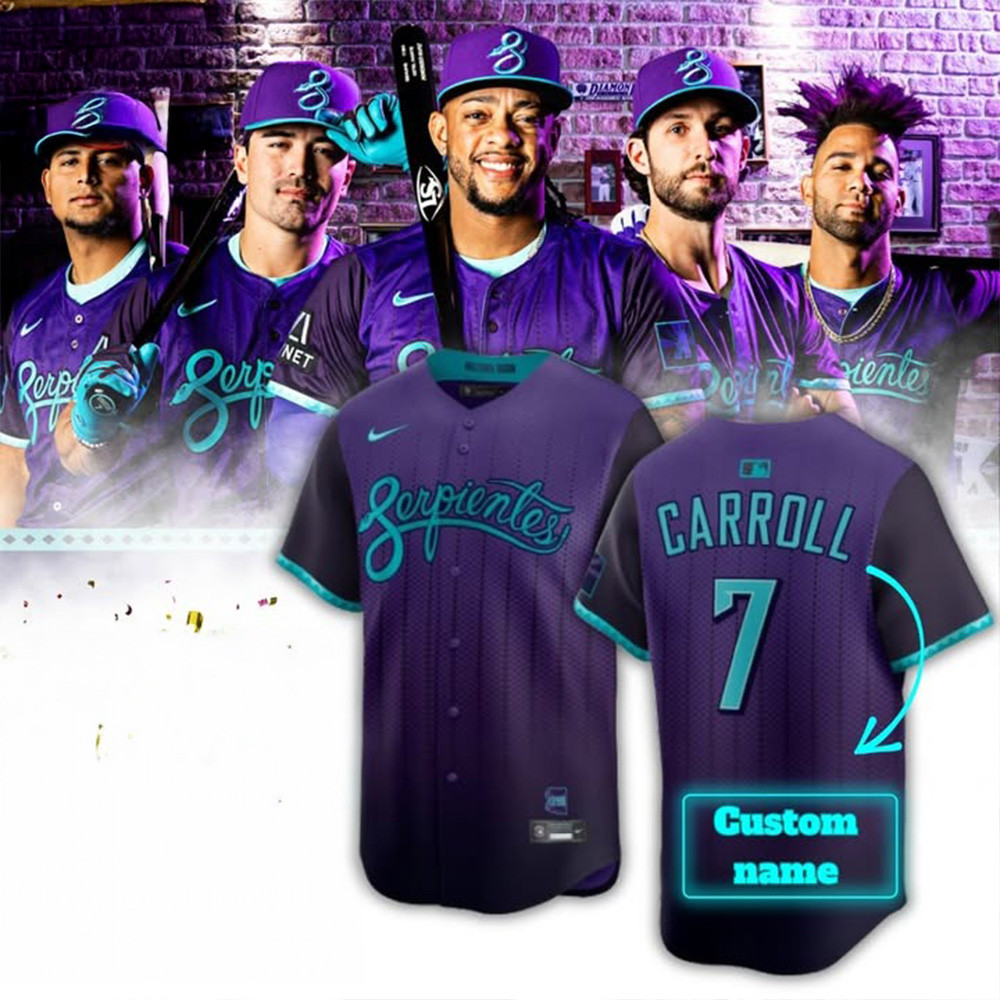 Custom Corbin Carroll Arizona Diamondbacks City Connect Jersey Corbin Carroll Merch Fans Gifts-1