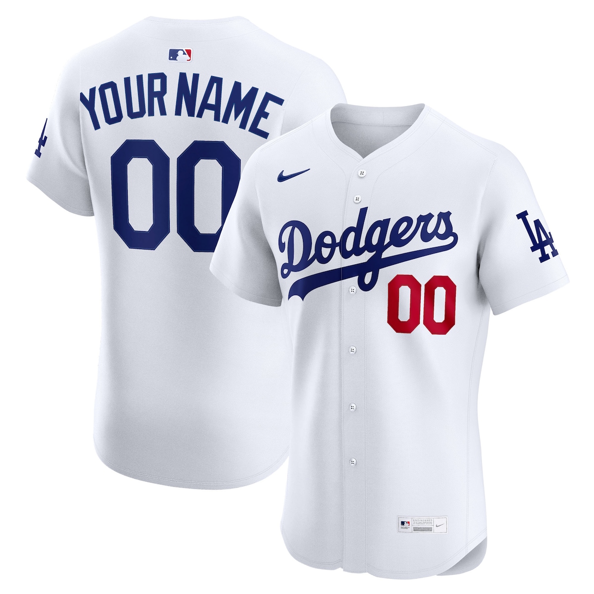 Custom Dodgers World Series Merch 2025 Los Angeles Dodgers Nike White Home Elite Jersey-1