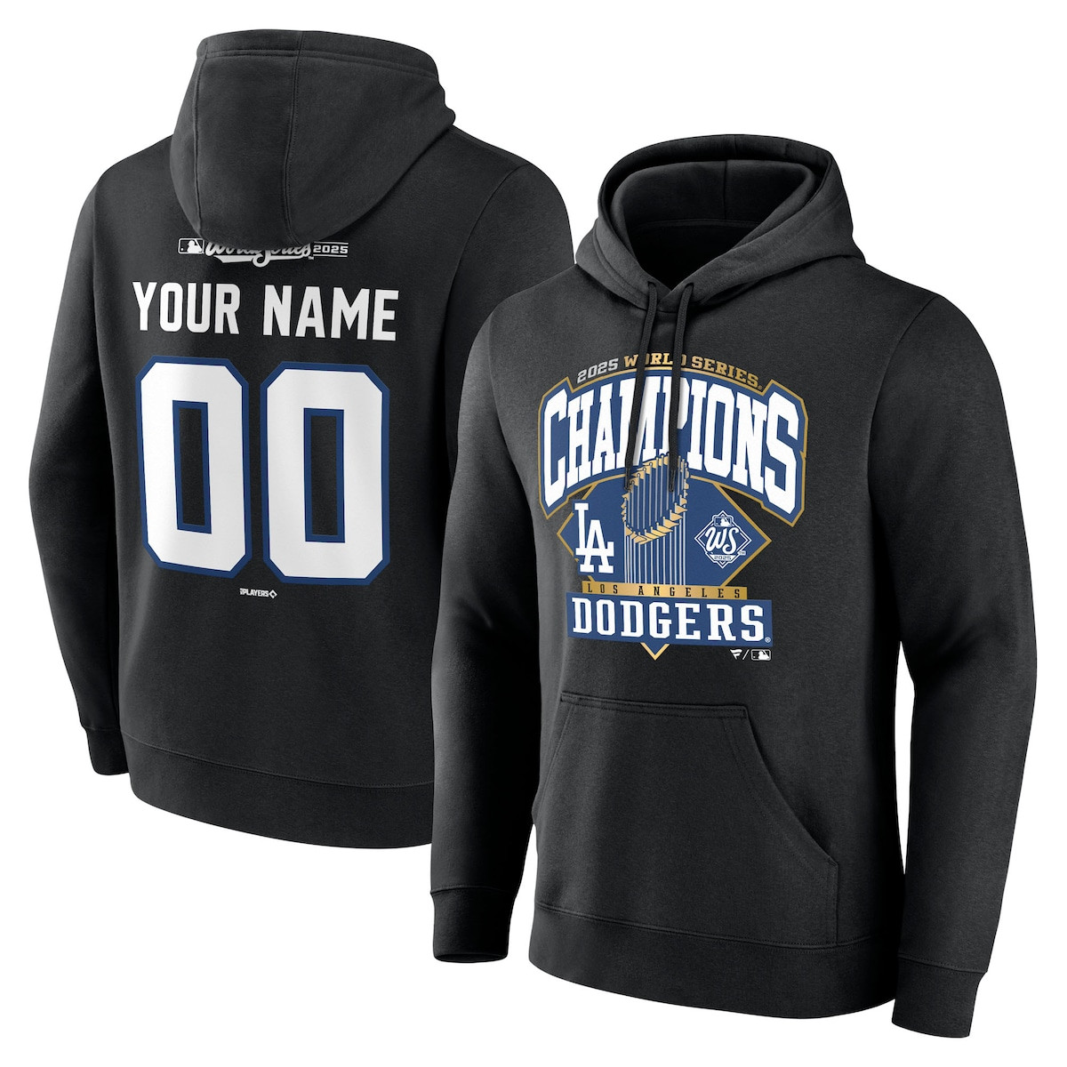 Custom Dodgers World Series Merch 2025 Los Angeles Dodgers World Series Champions Black Hoodie-1