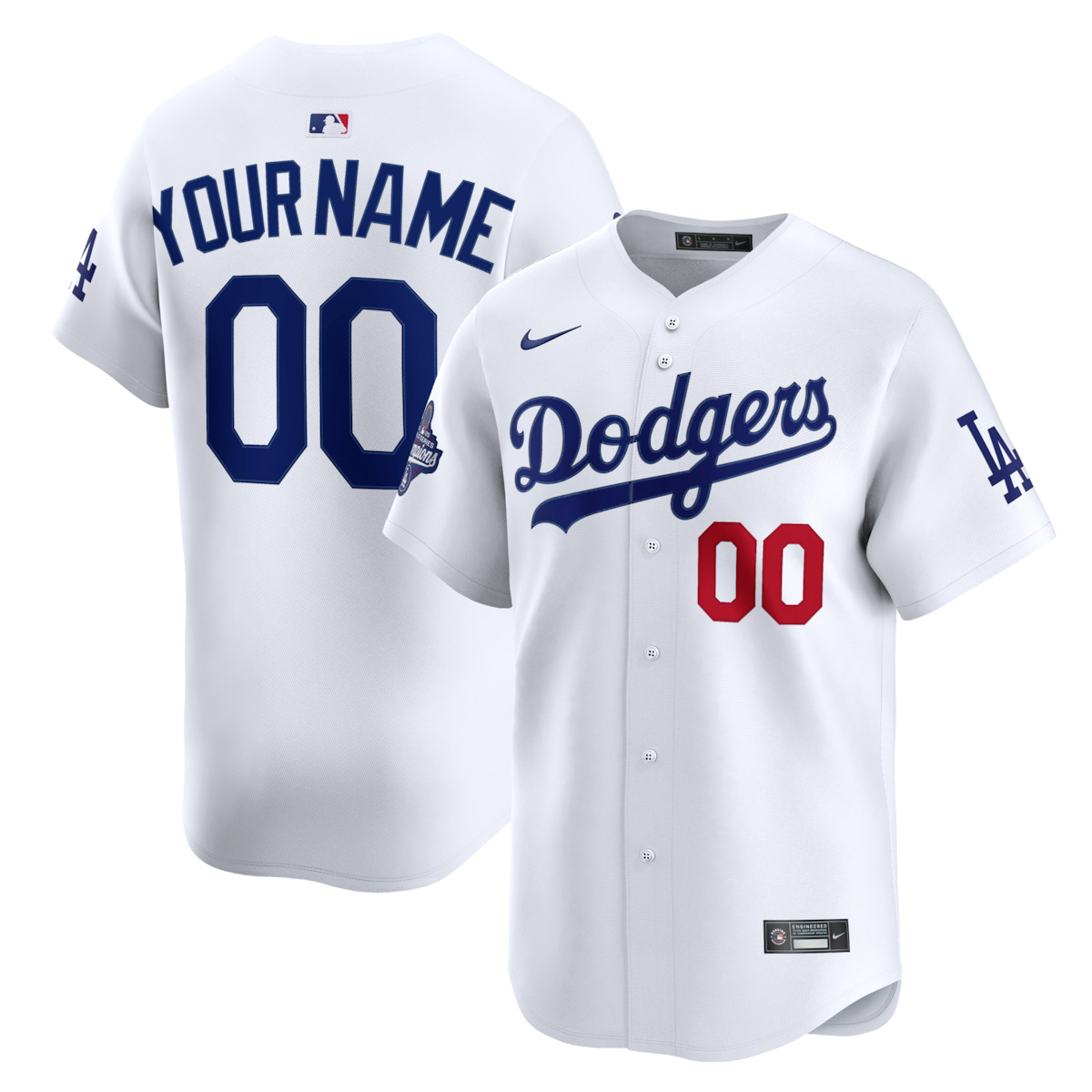 Custom Dodgers World Series Merch 2025 Los Angeles Dodgers World Series Champions Home Jersey-1
