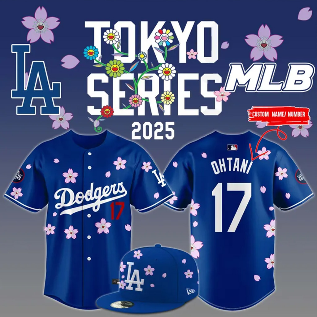 Custom Dodgers World Series Merch 2025 Los Angeles Dodgers x MLB Tokyo Series 2025 Jersey-1