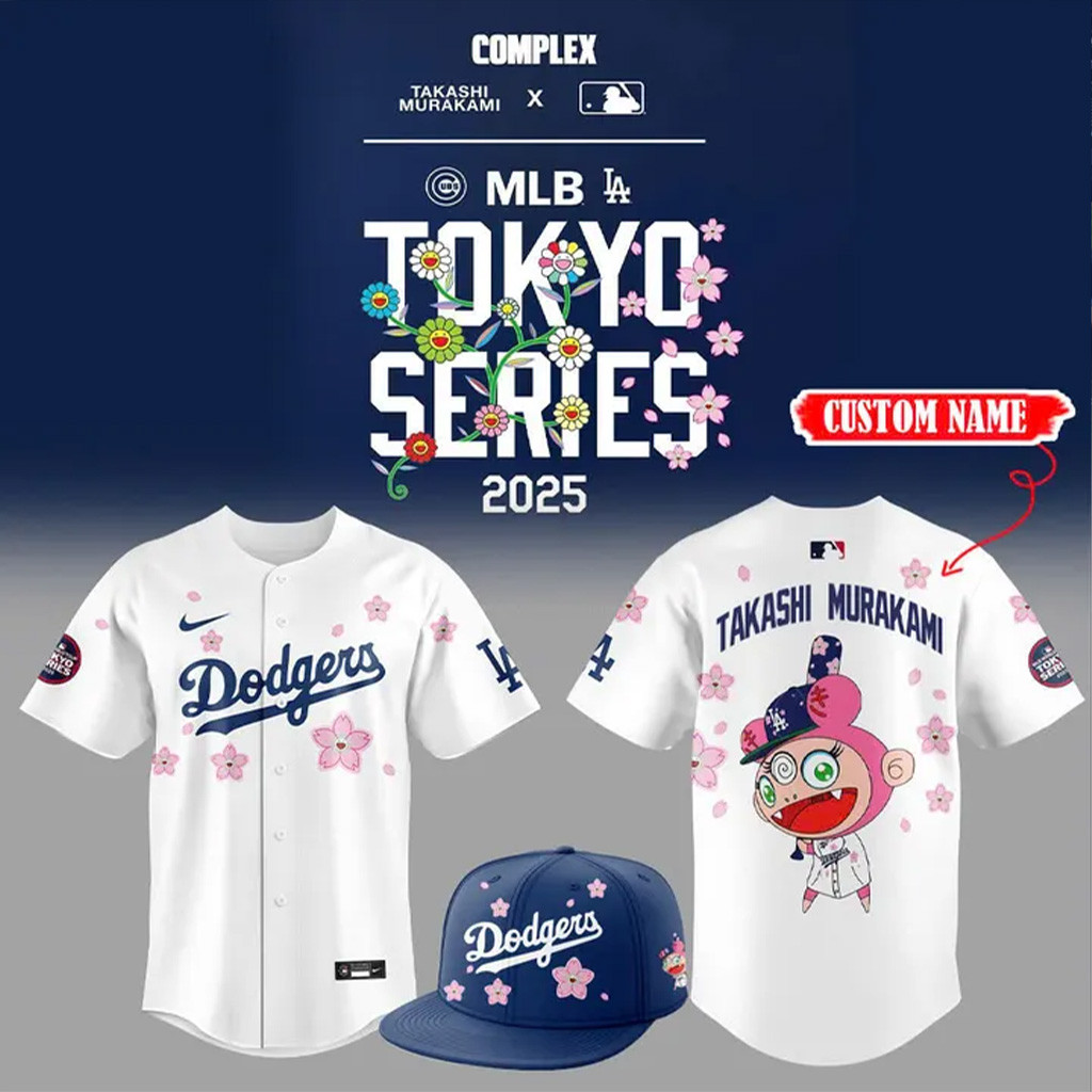Custom Dodgers World Series Merch 2025 World Tour Tokyo Series x Los Angeles Dodgers Jersey-1