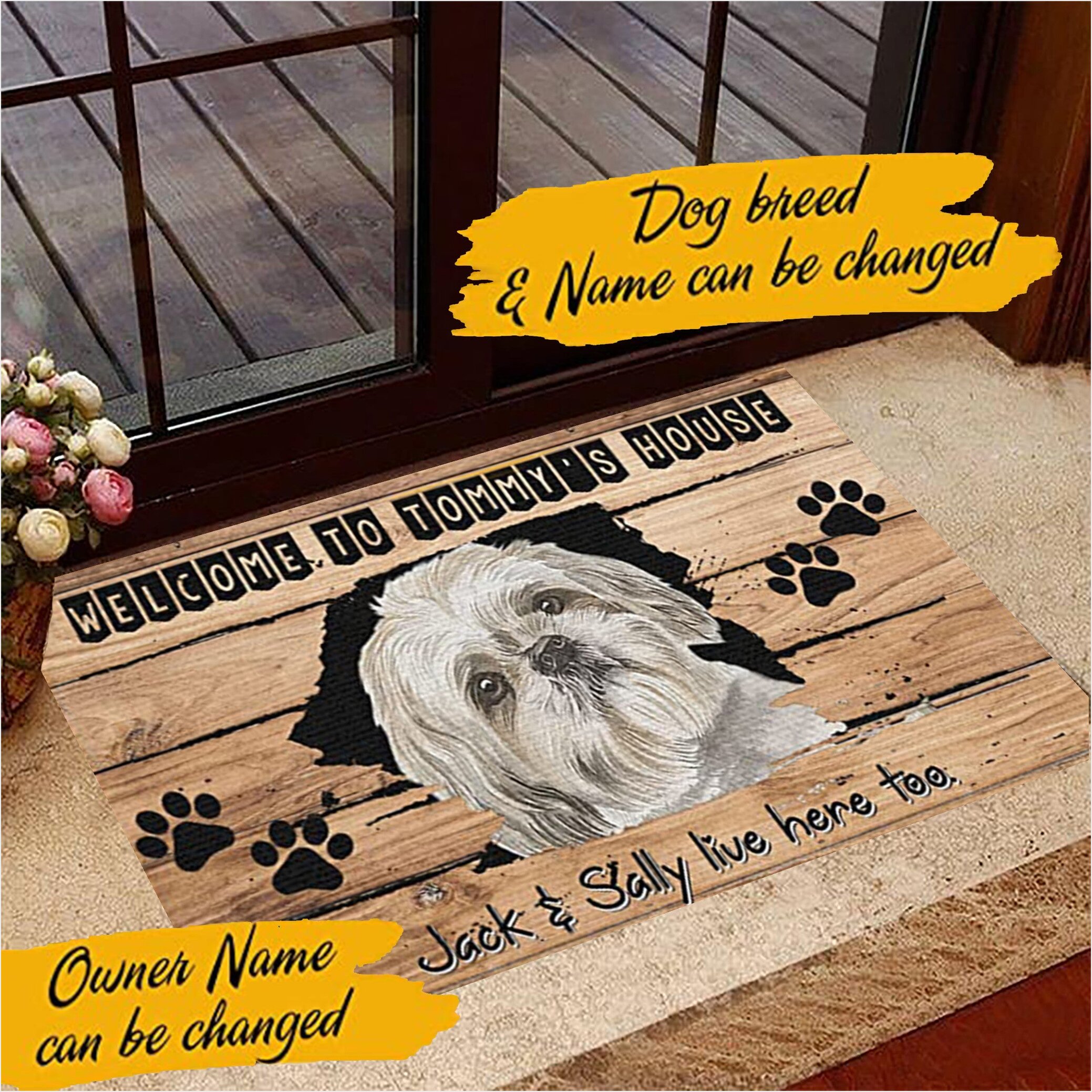 Custom Dog Doormat Themed Personalized Dog Welcome Mat For Owners Gifts For Best Friend-1