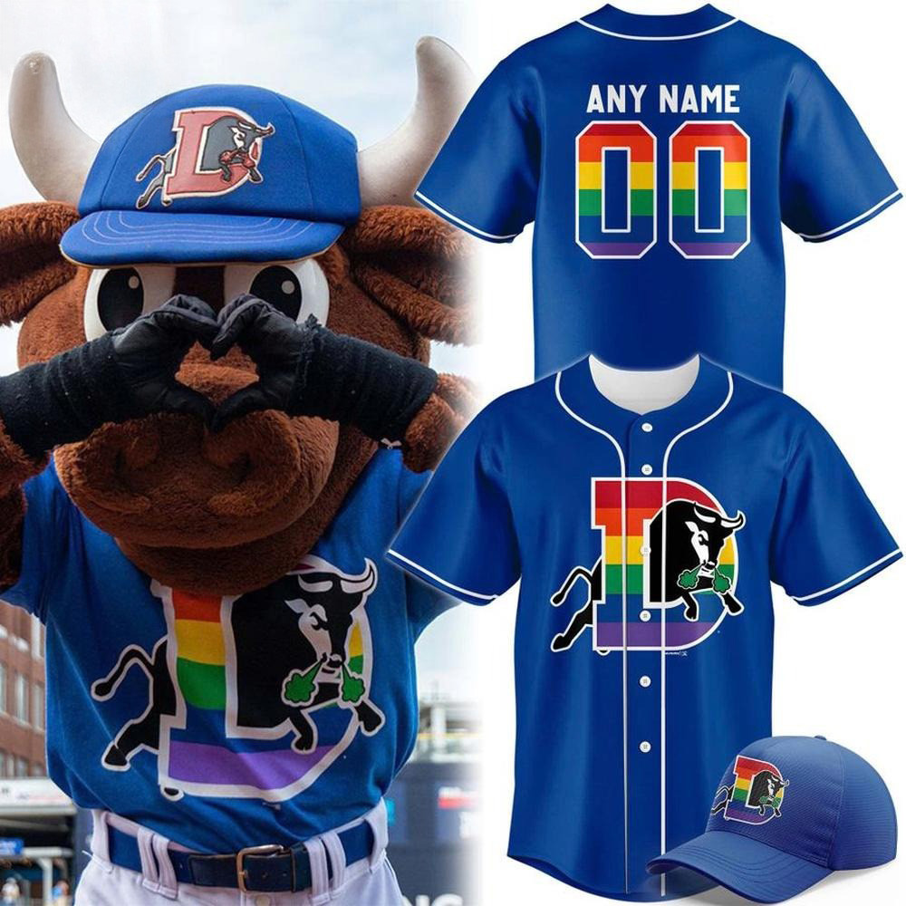 Custom Durham Bulls 2025 Pride Month Limited Edition Baseball Jersey Durham Bulls Merch Gays Gifts-1
