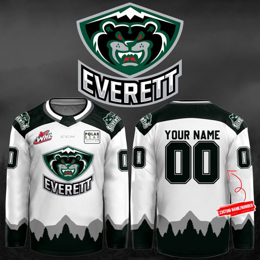 Custom Everett Silvertips Special New 2025 Hockey Jersey White Everett Silvertips Merch-1