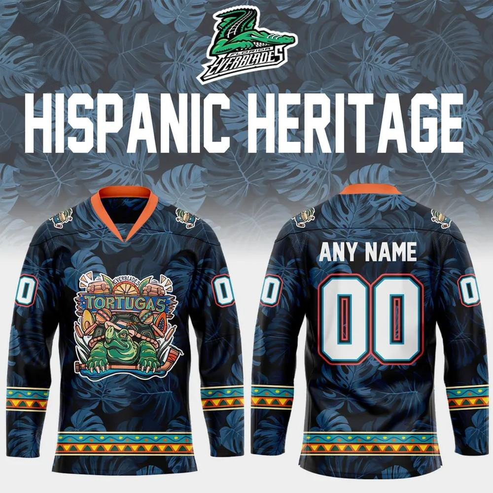 Custom Florida Everblades Hispanic Heritage Limited Edition Hockey Jersey Everblades Merch-1