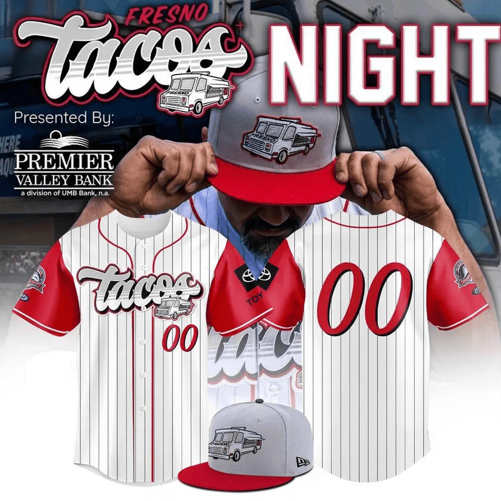 Custom Fresno Grizzlies Tacos Night Limited Edition Baseball Jersey Fresno Grizzlies Merch-1