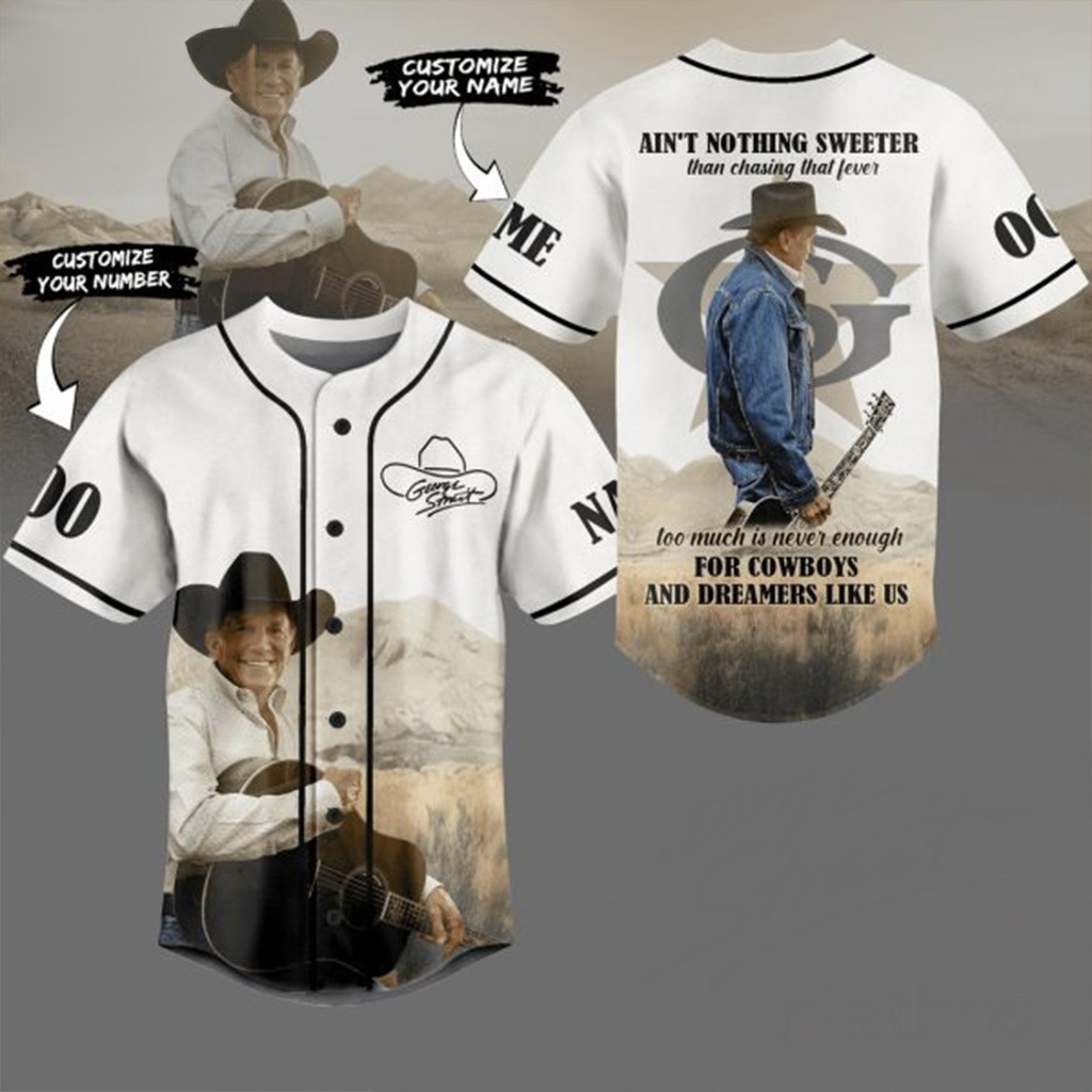 Custom George Strait Ain't Nothing Sweeter Baseball Jersey Music Lover Gifts For Him-1
