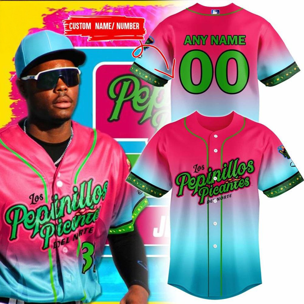 Custom Great Lakes Loons Pepinillos Picantes Del Norte Baseball Jersey Father's Day Gifts-1
