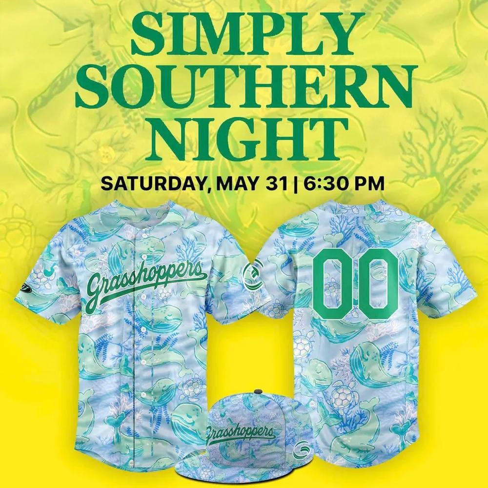 Custom Greensboro Grasshoppers x 2025 Simply Southern Night Baseball Jersey Father's Day Gifts-1