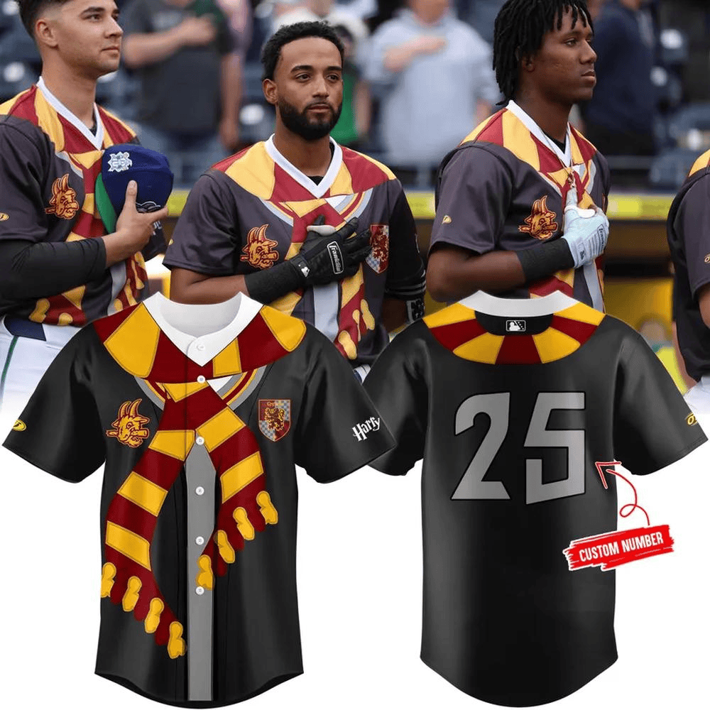 Custom Hartford Yard Goats x Harry Potter Jersey Hartford Yard Goats Merch Husband Gifts-1