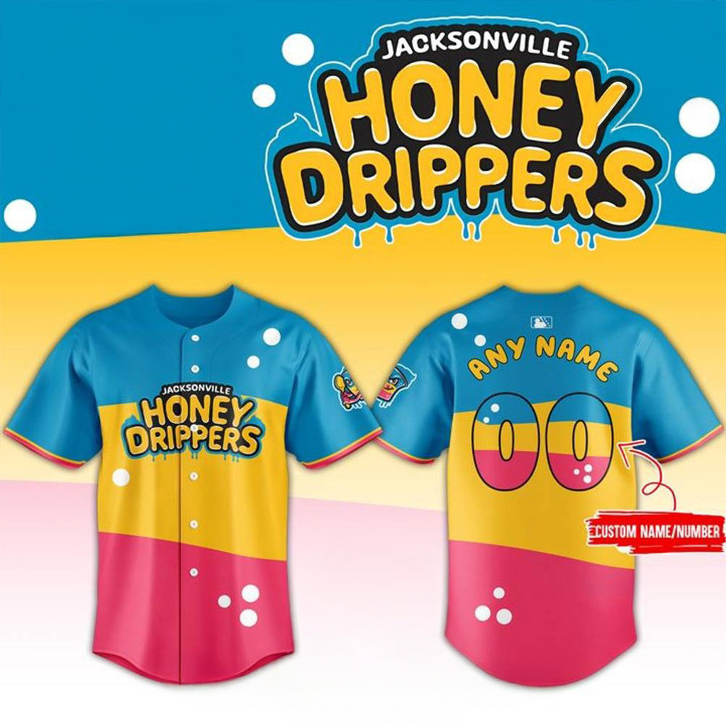 Custom Jacksonville Jumbo Shrimp 2025 Honey Drippers Jersey Gifts For Friends-1