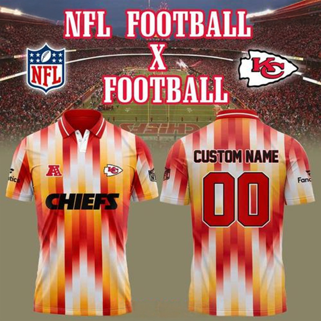 Custom Kansas City Chiefs NFL x Soccer Crossover 2025 Football Jersey Chiefs Merch-1