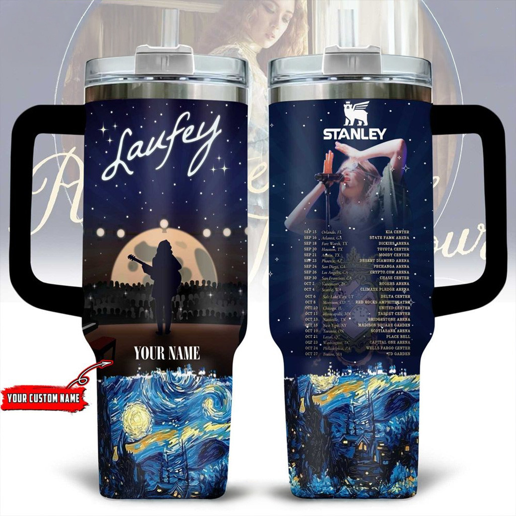 Custom Laufey A Matter Of Time Arena Tour 2025 Stanley Tumbler Unique Gifts For Music Lovers-1