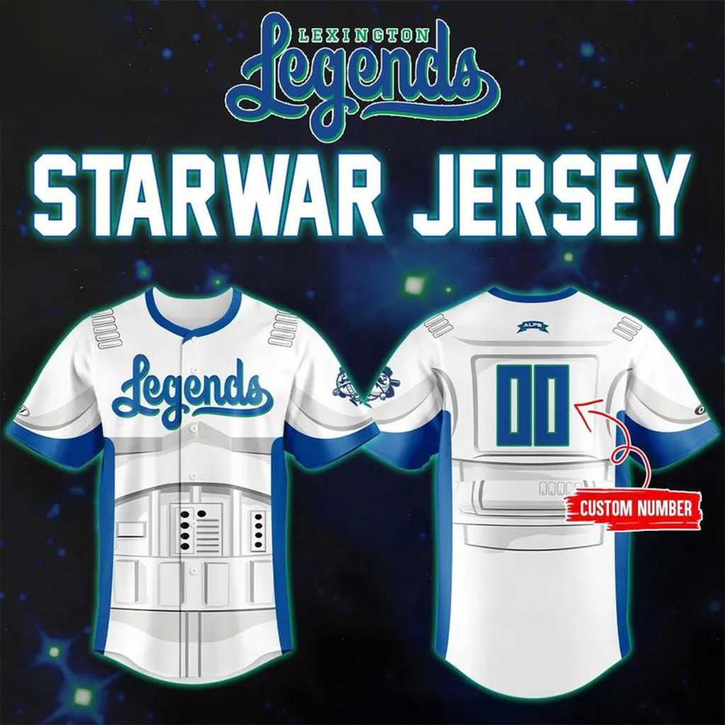 Custom Lexington Legends x Star Wars Baseball Jersey Lexington Legends Merch Baseball Fans Gift-1