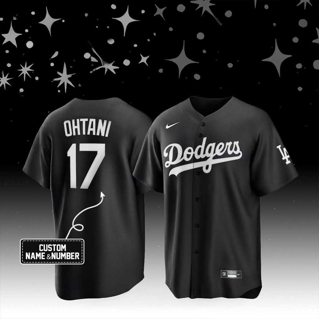 Custom Los Angeles Dodgers Black Lights Out 2025 Special Baseball Jersey Dodgers Merch-1