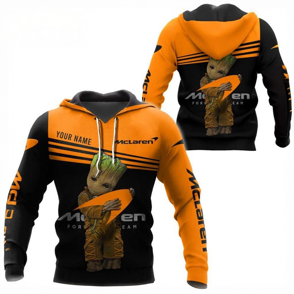 Custom Mclaren F1 Merch McLaren Formula 1 Team Groot Hoodie Fathers Day Gift From Daughter-1