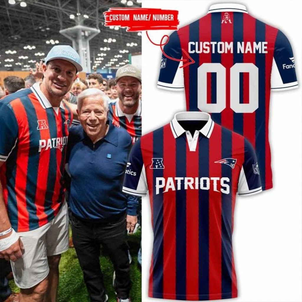 Custom New England Patriots NFL 2025 Football Polo Shirt New England Patriots Merch Fans Gifts-1