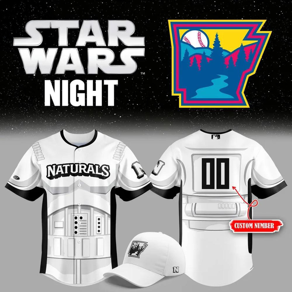 Custom Northwest Arkansas Naturals Star Wars Night Baseball Jersey Baseball Player Gift Ideas-1