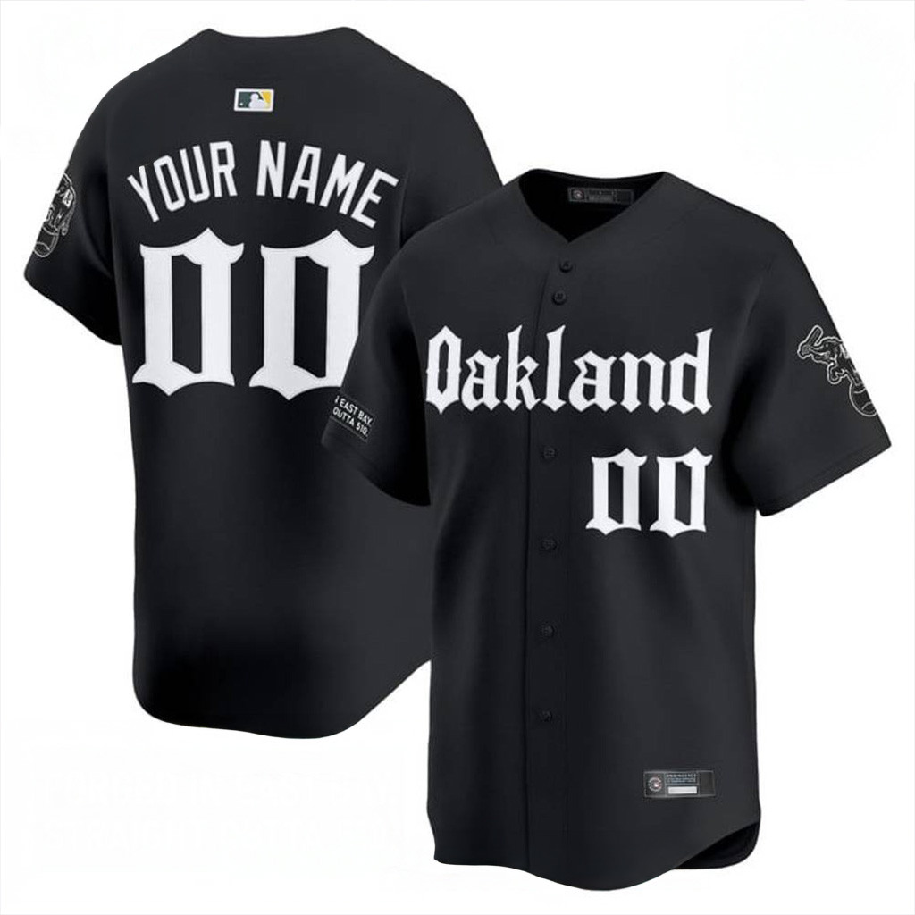 Custom Oakland Athletics Gothic East Bay Edition Special Baseball Jersey Oakland Athletics Merch-1