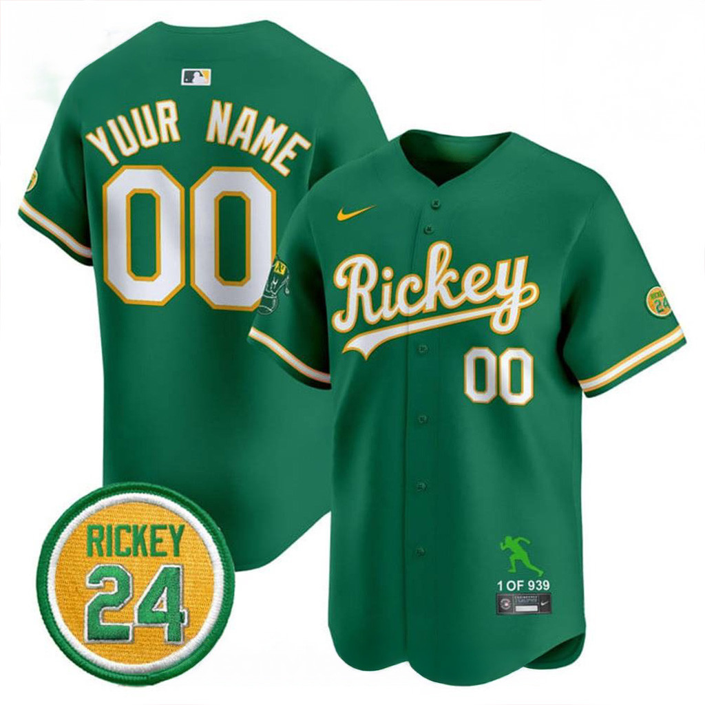 Custom Oakland Athletics Rickey Tribute Style Special Baseball Jersey Oakland Athletics Merch-1 Custom Oakland Athletics Rickey Tribute Style Special Baseball Jersey Oakland Athletics Merch-1
