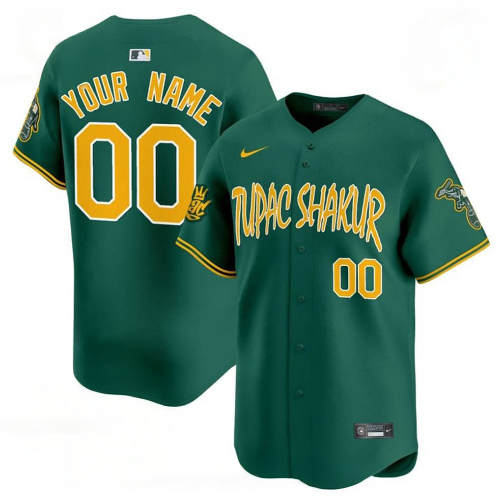 Custom Oakland Athletics x Tupac Shakur Style Special Baseball Jersey Athletics Merch For Fans-1