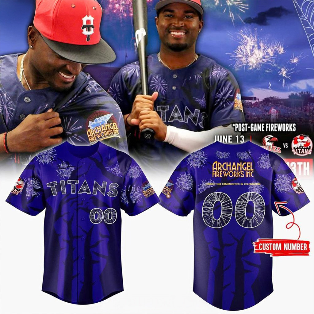 Custom Obbmchcb Ottawa Titans Archangel Fireworks Inc Special Baseball Jersey Gifts For Fans-1