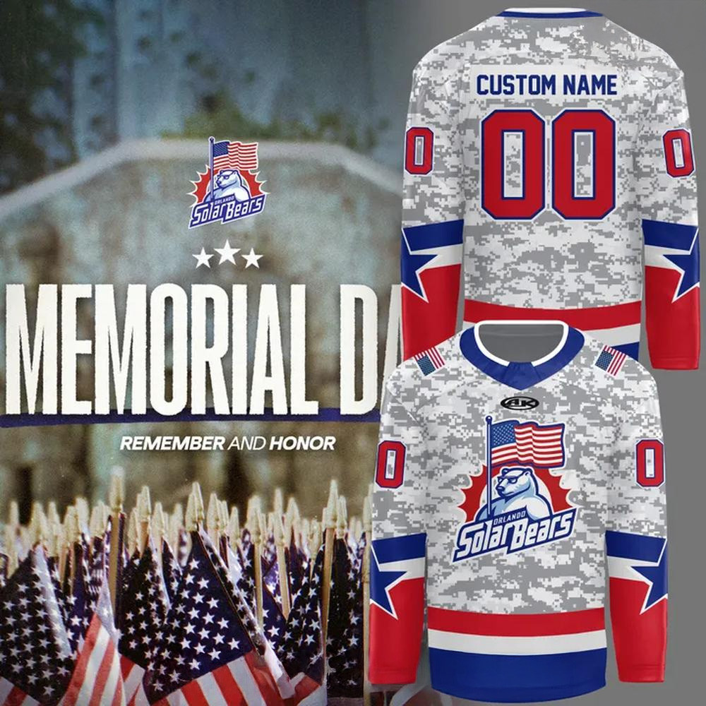 Custom Orlando Solar Bears Happy Memorial Day 2025 Special Long Sleeve Shirt Bears Merch-1