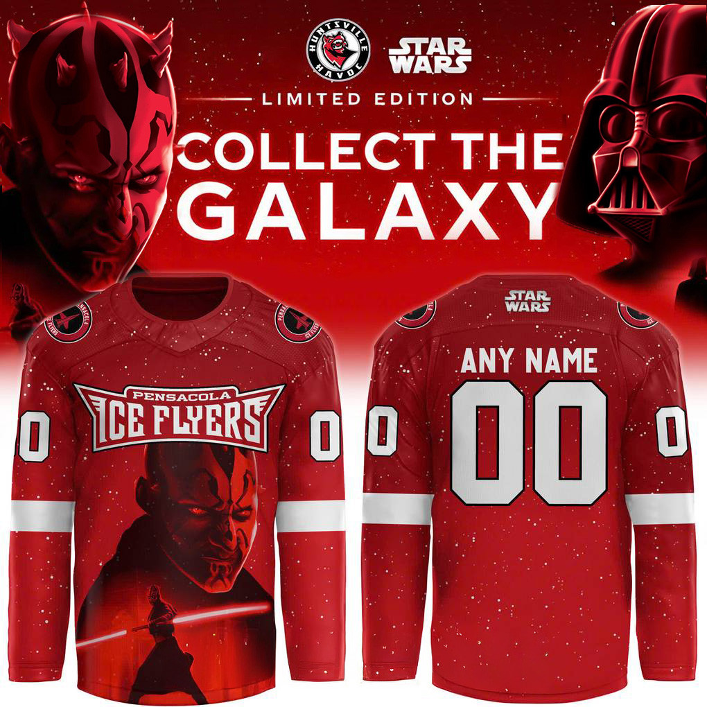 Custom Pensacola Ice Flyers X Star Wars Hockey Jersey Flyers Merch Gifts For Fans-1