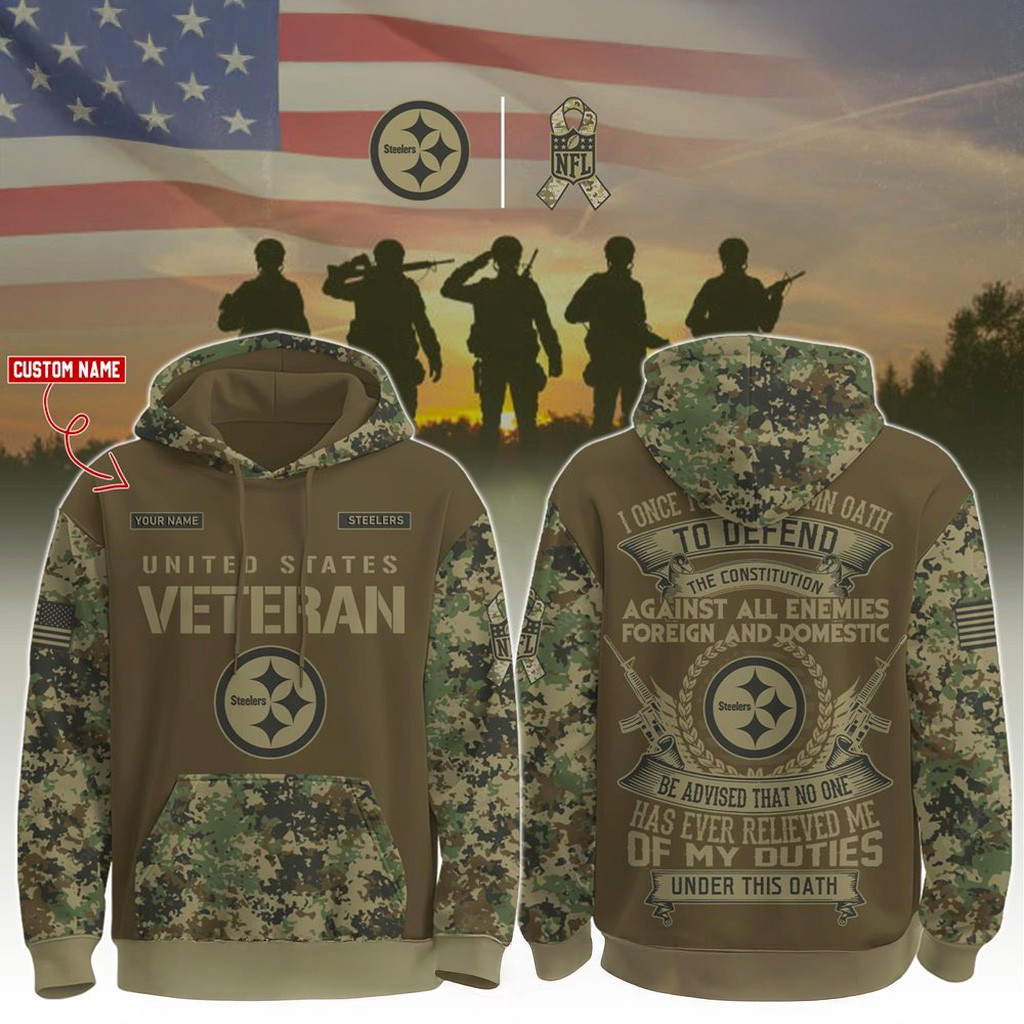 Custom Pittsburgh Steelers Happy Veterans Day Night Game Hoodie Pittsburgh Steelers Merch Gifts-1