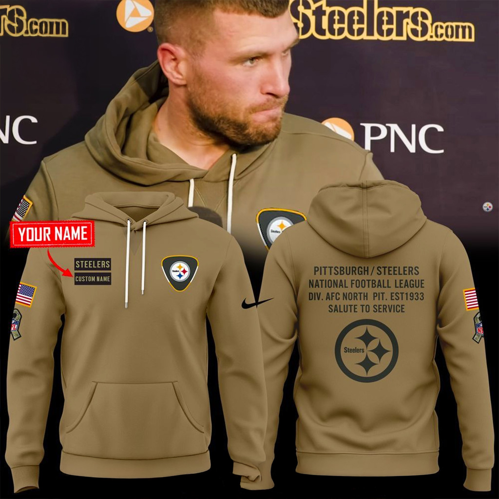 Custom Pittsburgh Steelers Salute To Service Hoodie Pittsburgh Steelers Merch Him Gifts-1
