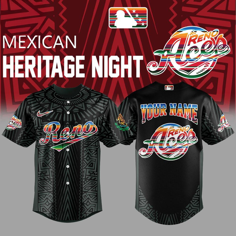 Custom Reno Aces Mexican Heritage Night Baseball Jersey Best Gifts For Baseball Lovers-1